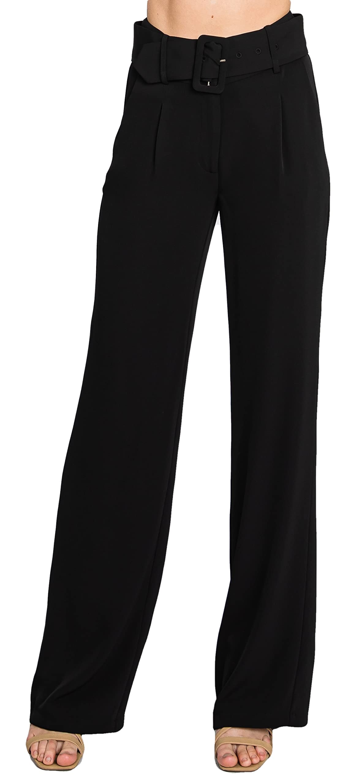 Straight Leg Belted Trouser