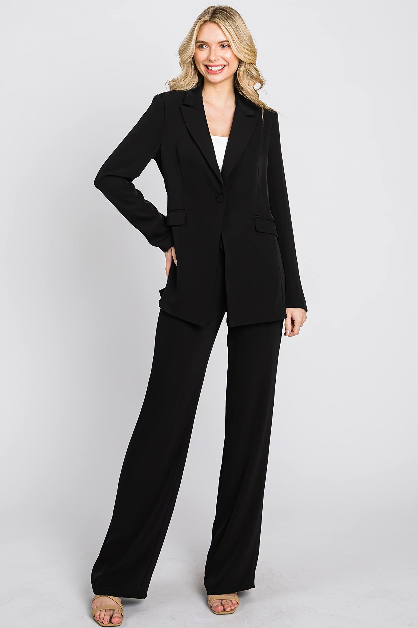 Straight Leg Belted Trouser